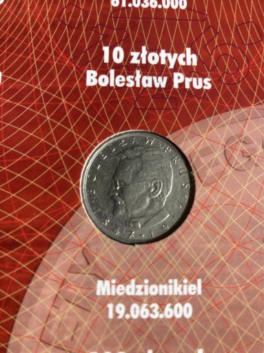 Zdjęcie oferty: PRL 10 złotych 1984r Bolesław Prus