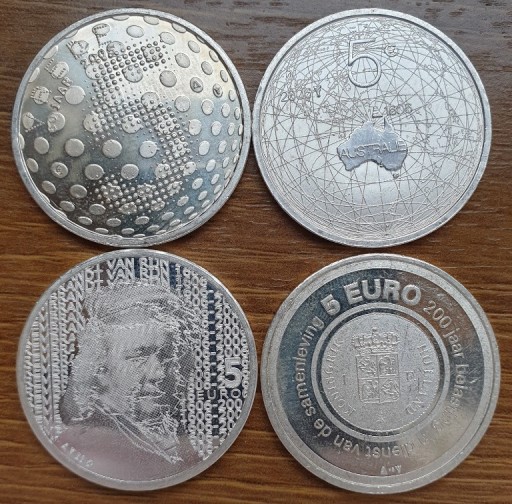 Zdjęcie oferty: zestaw srebrnych monet 5 euro Holandia