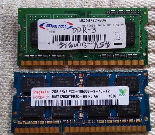 Zdjęcie oferty: Pamięć laptop DDR-3 2GB Hynix