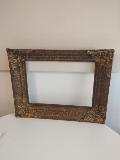Zdjęcie oferty: Stara rama ciemnozłota, zdobiona, duża 