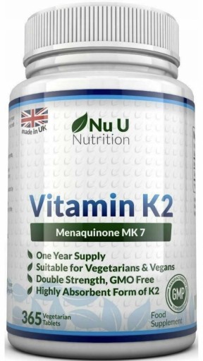 Zdjęcie oferty: Naturalna Nu U Vitamin K2 MK7 200 mcg 365 tabl. 