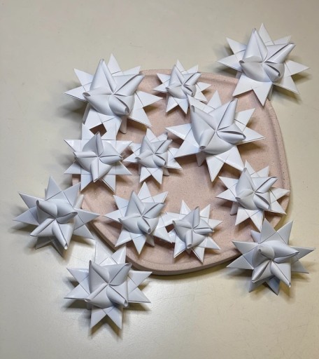 Zdjęcie oferty: Gwiazdki na choinkę handmade białe małe komplet