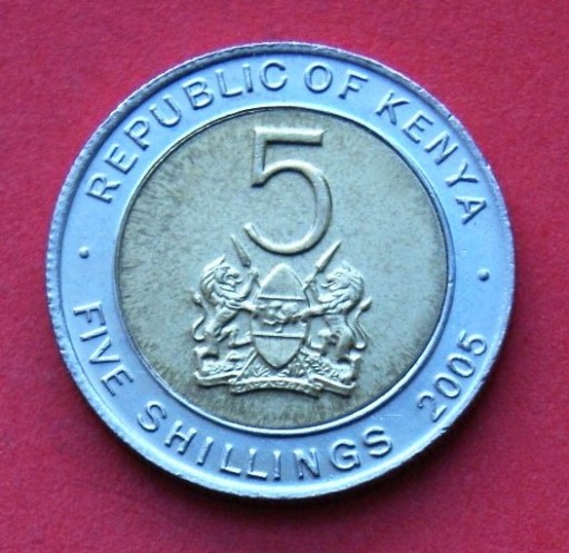 Zdjęcie oferty: 5  Schilingów 2005 r -  Kenia  Piękna !!