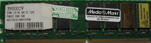 Zdjęcie oferty: Pamięć RAM DDR 128MB 266MHz PC2100 noname