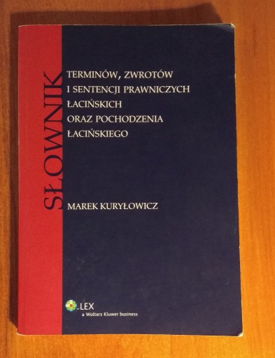 Zdjęcie oferty: Słownik terminów, zwrotów i sentencji - Kuryłowicz