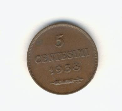 Zdjęcie oferty: 5 centesimi 1938 r