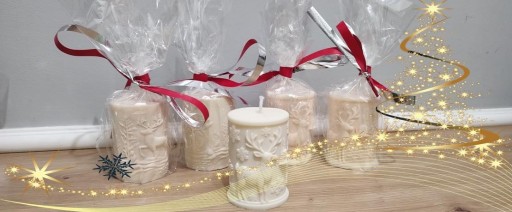 Zdjęcie oferty: Świeczka Sojowa z motywem Jelenia i Świąteczny Dzwonek + Gratis