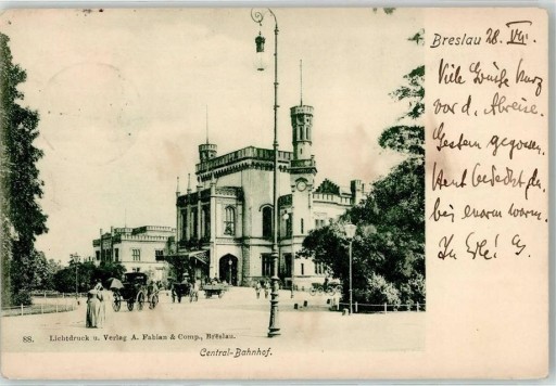 Zdjęcie oferty: WROCŁAW Breslau dworzec kolejowy Bahnhof 1902