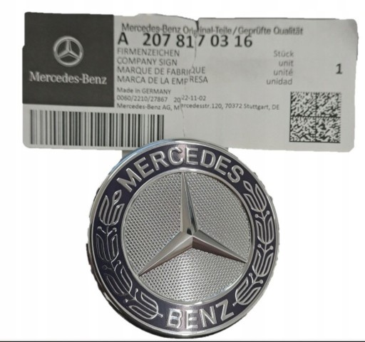 Zdjęcie oferty: Emblemat Znaczek Mercedes A2078170316 Nowy Oryg