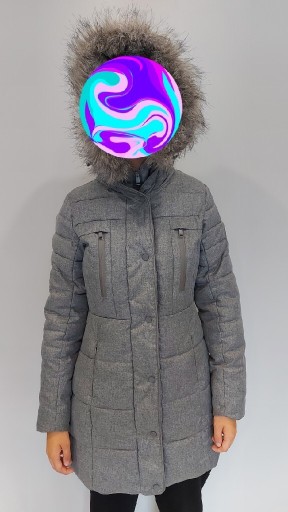 Zdjęcie oferty: Szara Kurtka zimowa CROPP Outerwear Stan bdb roz S