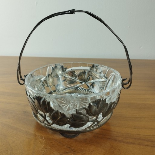 Zdjęcie oferty: Cukiernica  kryształowa w metalowe tulipany HEFRA