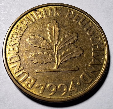 Zdjęcie oferty: Moneta 10 PFENNIG 1994 Niemcy