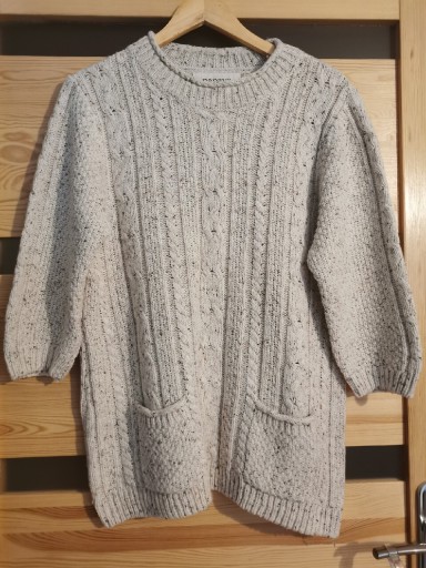 Zdjęcie oferty: Kremowy wzorzysty sweter Papaya XL XX