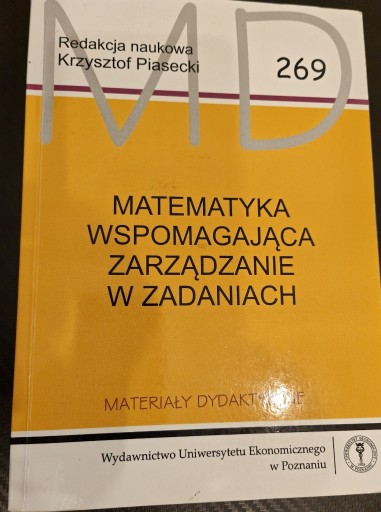 Zdjęcie oferty: Matematyka wspomagająca zarządzanie w zadaniach