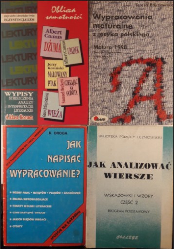 Zdjęcie oferty: Zestaw 4 książek do języka polskiego