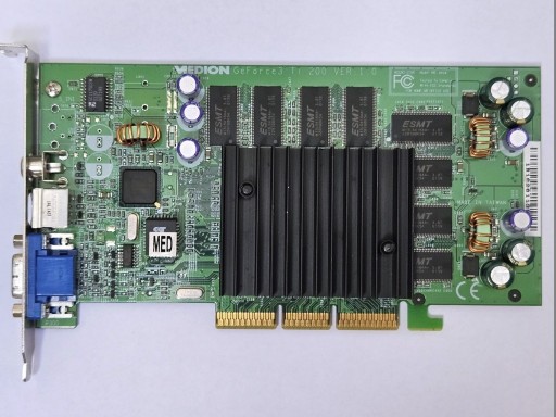 Zdjęcie oferty: Karta graficzna MSI - Medion NVIDIA GeForce3 Ti 200, 2X/4X AGP, 64 MB