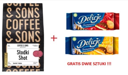 Zdjęcie oferty: Kawa ziarnista Słodki Shot coffee&sons 1kg GRATISY