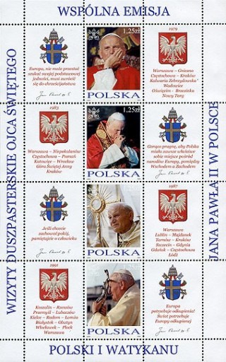 Zdjęcie oferty: Polska - Blok 188, 189, 3959-66, Papież Jan Paweł 
