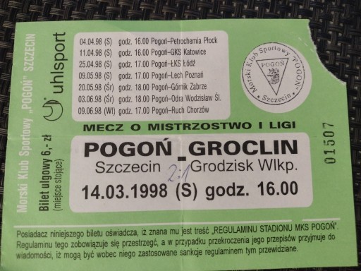 Zdjęcie oferty: Pogoń Szczecin - Groclin Grodzisk Wlkp     ulgowy