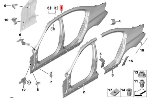 Zdjęcie oferty: Bmw M3 F80 Błotnik rama 41218060236 nowa