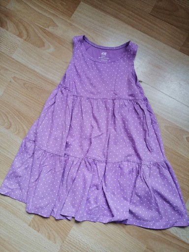 Zdjęcie oferty: Bawełniana sukienka na ramiączkach H&M 98 104 fiol