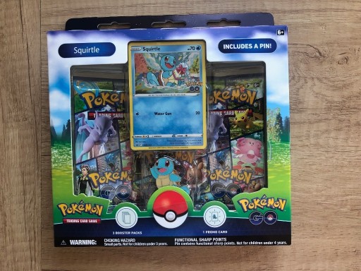 Zdjęcie oferty: Karta karty pokemon Squirtle Pin box pokemon Go