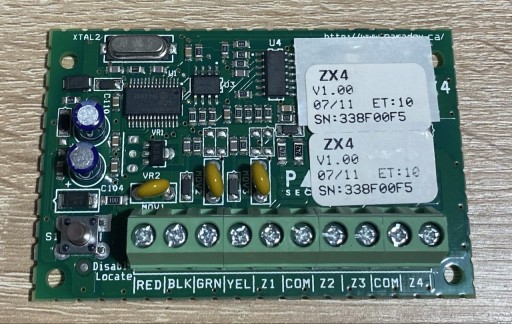 Zdjęcie oferty: Moduł rozszerzenia o 4 linie alarmowe ZX4