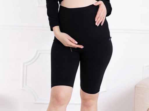 Zdjęcie oferty: Używane legginsy ciążowe krótkie czarne 46