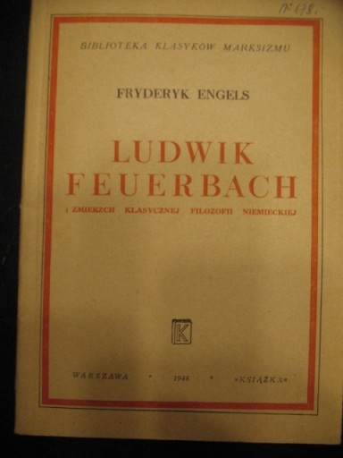 Zdjęcie oferty: Fryderyk Engels Ludwik Feuerbach 1948