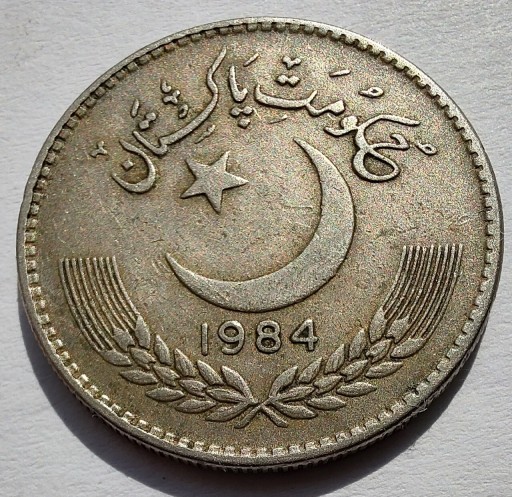 Zdjęcie oferty: PAKISTAN 1 Rupee 1984 ŁADNA 25mm