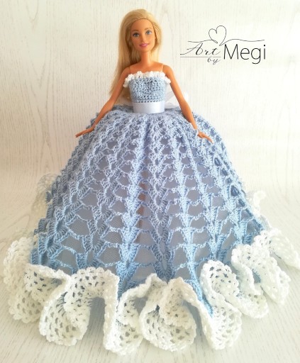 Zdjęcie oferty: Suknia dla lalki Barbie Rękodzieło na szydełku D01