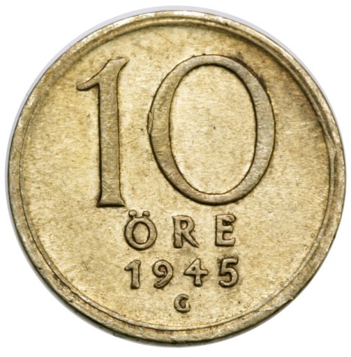 Zdjęcie oferty: Szwecja 10 ore, 1945, G