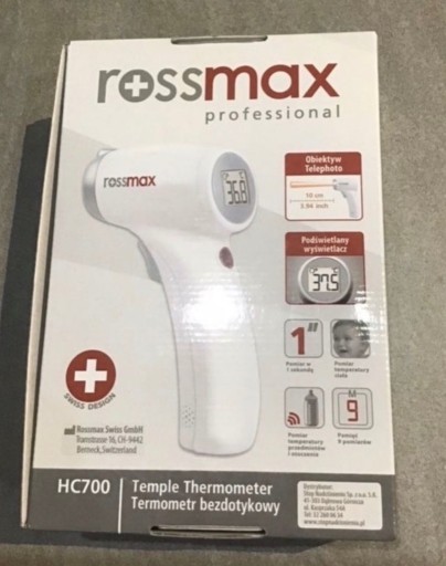 Zdjęcie oferty: Termometr bezdotykowy Rossmax HC700 NOWY!!!