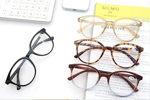 Zdjęcie oferty: MODFANS 4-pak okularów do czytania +1.5 modny nadruk Unisex Okulary Okrągłe