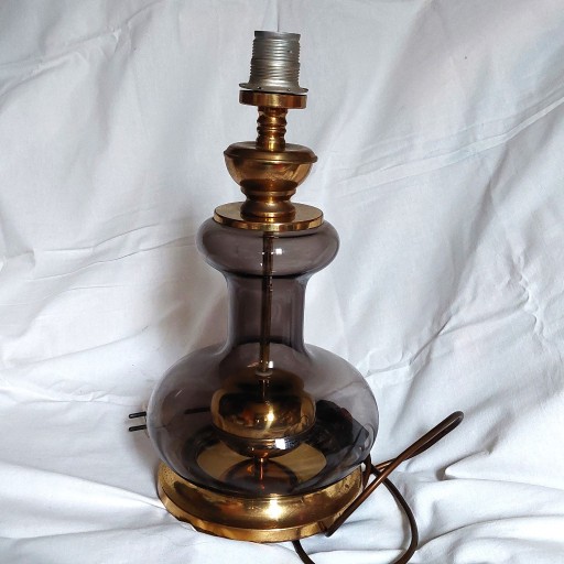 Zdjęcie oferty: Lampa stojąca, stołowa szklana. Vintage