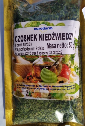 Zdjęcie oferty: czosnek niedźwiedzi 50 g eurodarm