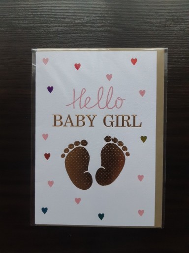 Zdjęcie oferty: Kartka okolicznościowa "Hello baby girl"