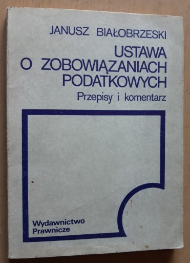 Zdjęcie oferty: Ustawa o zobowiązaniach podatkowych