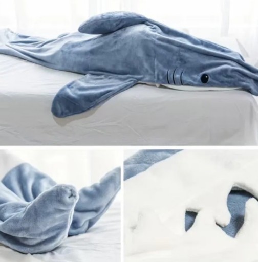 Zdjęcie oferty: KOC REKINEK KOC REKIN CIEPŁY! SZYTY SHARK BLANKET