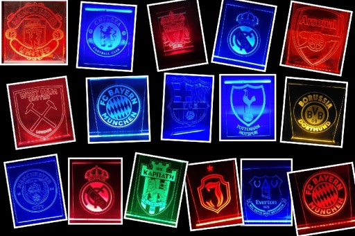 Zdjęcie oferty: Herby Drużyn Piłkarskich - Lampka LED 