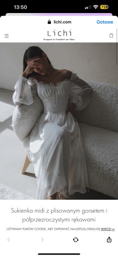Zdjęcie oferty: Biała sukienka Lichi r M 