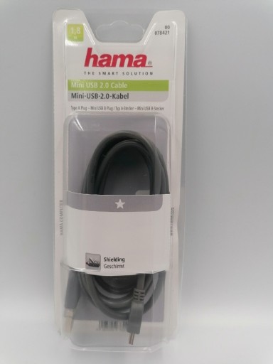 Zdjęcie oferty: Hama Mini USB 2.0 kabel 1.8m  szary kolor 