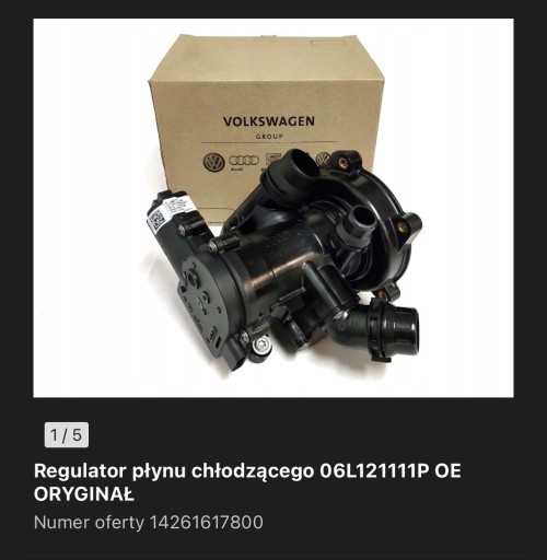 Zdjęcie oferty: Audi a5 2.0 regulator plynu Termostat + Pompa Wody