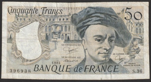 Zdjęcie oferty: Francja 50 franków 1984 - de la Tour