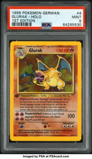 Zdjęcie oferty: Glurak (Charizard) 4/102 1st edition PSA 9 pokemon