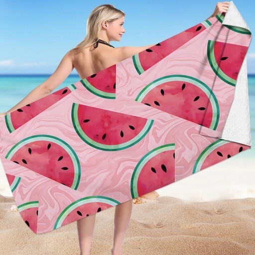 Zdjęcie oferty: Ręcznik plażowy prostokątny ARBUZY 150x70