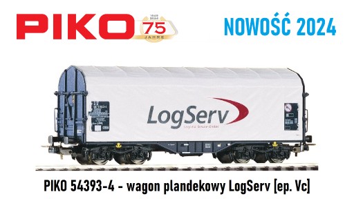 Zdjęcie oferty: PIKO 54393-4 wagon plandekowy LogServ