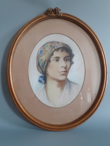 Zdjęcie oferty: Portret kobiety Cyganki, pastel
