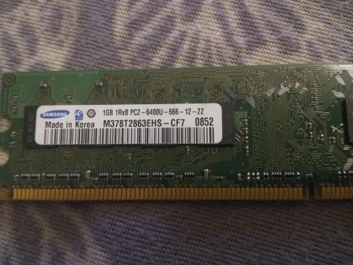 Zdjęcie oferty: PC Ram DDR2 Samsung 1GB 1Rx8 PC2 6400U 666 12