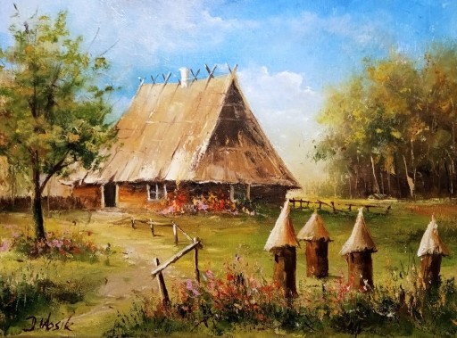 Zdjęcie oferty: Stara chata - olej na płótnie